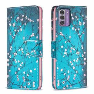 For Nokia G42 Colored Drawing Pattern Leather Phone Case(Plum Blossom)