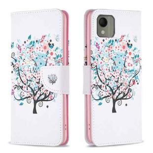 For Nokia C110 Colored Drawing Pattern Leather Phone Case(Tree)