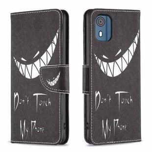 For Nokia C02 Colored Drawing Pattern Leather Phone Case(Smirk)