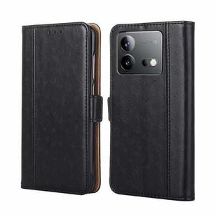For vivo iQOO Neo 8 / 8 Pro 5G Ostrich Texture Horizontal Flip Leather Phone Case(Black)
