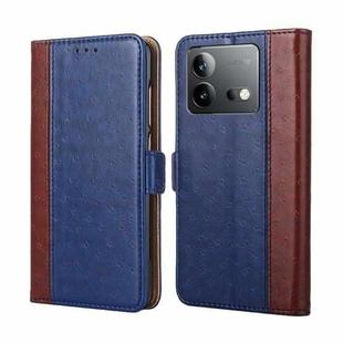 For vivo iQOO Neo 8 / 8 Pro 5G Ostrich Texture Horizontal Flip Leather Phone Case(Blue)