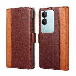 For vivo S17 5G / S17 Pro 5G Ostrich Texture Horizontal Flip Leather Phone Case(Brown)