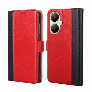 For vivo Y35+ 5G Ostrich Texture Horizontal Flip Leather Phone Case(Red)
