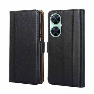 For Huawei Enjoy 60 Pro / nova 11i Ostrich Texture Horizontal Flip Leather Phone Case(Black)