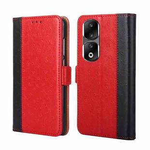 For Honor 90 Pro 5G Ostrich Texture Horizontal Flip Leather Phone Case(Red)