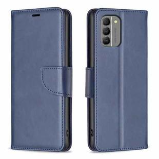 For Nokia G310 Lambskin Texture Pure Color Flip Leather Phone Case(Blue)