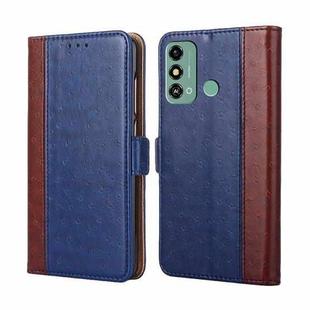 For ZTE Blade A53 4G Ostrich Texture Horizontal Flip Leather Phone Case(Blue)