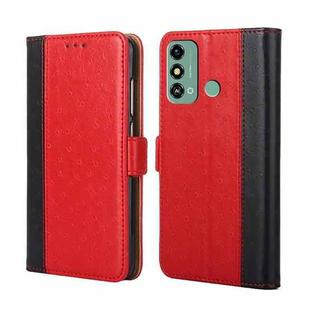 For ZTE Blade A53 4G Ostrich Texture Horizontal Flip Leather Phone Case(Red)