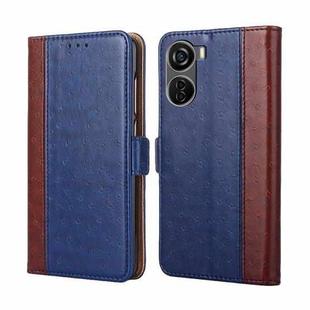 For ZTE Axon 40 Lite Ostrich Texture Horizontal Flip Leather Phone Case(Blue)