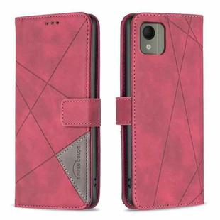 For Nokia C110 Magnetic Buckle Rhombus Texture Leather Phone Case(Red)