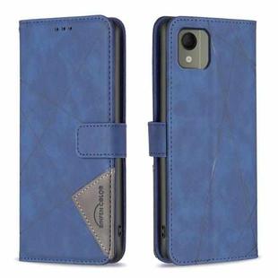 For Nokia C110 Magnetic Buckle Rhombus Texture Leather Phone Case(Blue)
