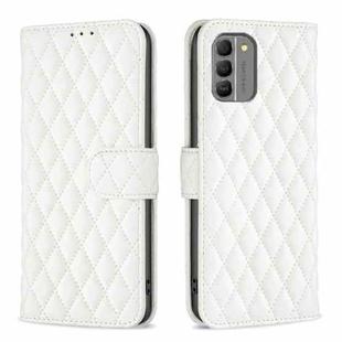 For Nokia G310 Diamond Lattice Wallet Flip Leather Phone Case(White)