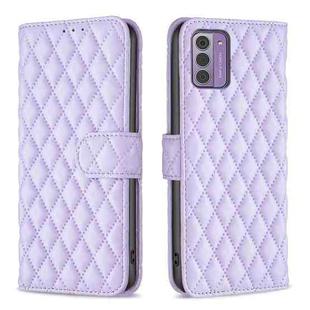 For Nokia G42 Diamond Lattice Wallet Flip Leather Phone Case(Purple)