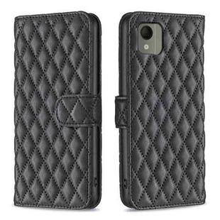 For Nokia C110 Diamond Lattice Wallet Flip Leather Phone Case(Black)