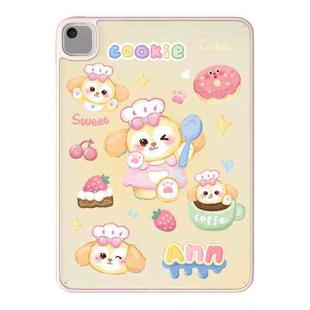 For iPad 10.2 2021 / 2020 / 10.5 Painted Acrylic Tablet Case(Butter Cookies)