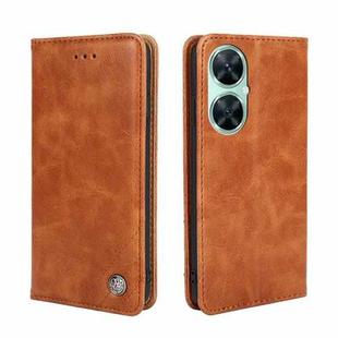 For Huawei Enjoy 60 Pro / nova 11i Non-Magnetic Retro Texture Leather Phone Case(Brown)