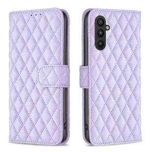 For Samsung Galaxy A25 5G Diamond Lattice Wallet Flip Leather Phone Case(Purple)