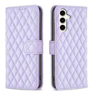 For Samsung Galaxy S23 FE 5G Diamond Lattice Wallet Flip Leather Phone Case(Purple)