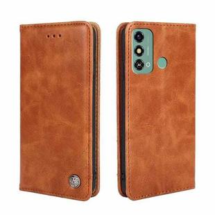 For ZTE Blade A53 4G Non-Magnetic Retro Texture Leather Phone Case(Brown)