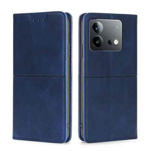 For vivo iQOO Neo 8 / 8 Pro 5G Cow Texture Magnetic Leather Phone Case(Blue)
