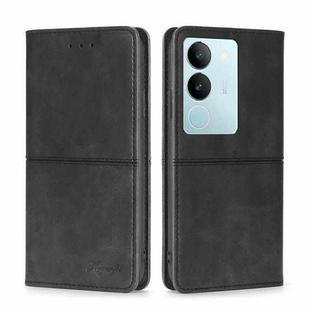 For vivo S17 5G / S17 Pro 5G Cow Texture Magnetic Leather Phone Case(Black)