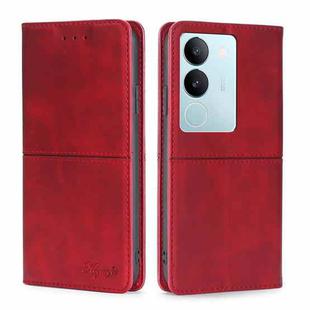 For vivo S17 5G / S17 Pro 5G Cow Texture Magnetic Leather Phone Case(Red)