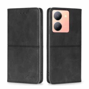 For vivo Y78 5G Cow Texture Magnetic Leather Phone Case(Black)