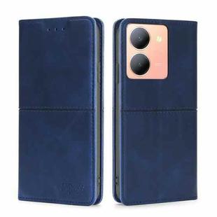 For vivo Y78 5G Cow Texture Magnetic Leather Phone Case(Blue)