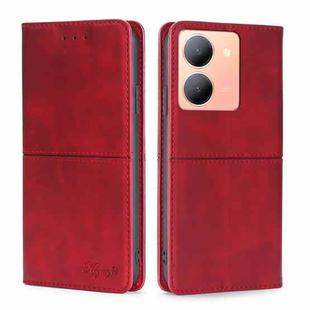 For vivo Y78 5G Cow Texture Magnetic Leather Phone Case(Red)