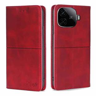 For vivo iQOO Z9 Turbo Cow Texture Magnetic Leather Phone Case(Red)