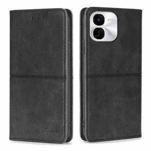 For vivo iQOO Z9x 5G Cow Texture Magnetic Leather Phone Case(Black)