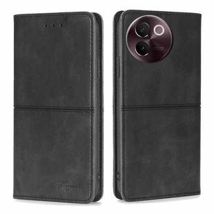 For vivo V30e 5G Global Cow Texture Magnetic Leather Phone Case(Black)