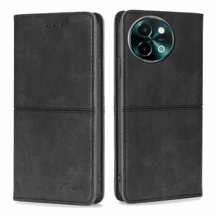 For vivo Y38 5G / T3x Global Cow Texture Magnetic Leather Phone Case(Black)