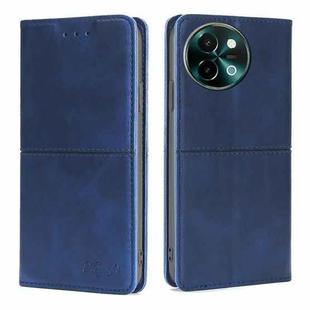 For vivo Y38 5G / T3x Global Cow Texture Magnetic Leather Phone Case(Blue)