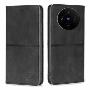 For vivo X100s Cow Texture Magnetic Leather Phone Case(Black)