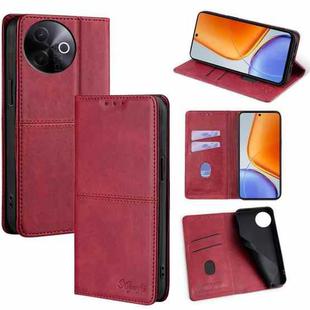 For vivo Y39 5G Global Cow Texture Magnetic Leather Phone Case(Red)