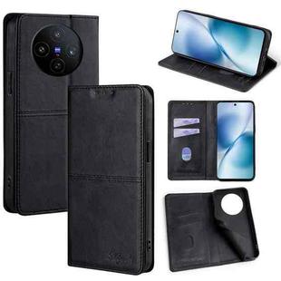 For vivo X200s 5G Cow Texture Magnetic Leather Phone Case(Black)