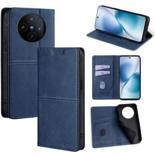 For vivo X200s 5G Cow Texture Magnetic Leather Phone Case(Blue)