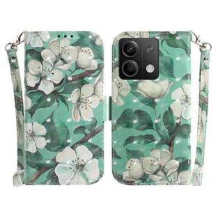 For Xiaomi Redmi Note 13 5G 3D Colored Horizontal Flip Leather Phone Case(Watercolor Flower)