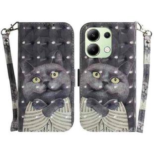 For Xiaomi Redmi Note 13 4G Global 3D Colored Horizontal Flip Leather Phone Case(Hug Cat)