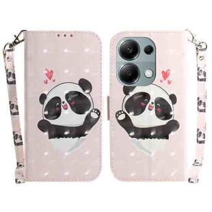 For Xiaomi Redmi Note 13 Pro 4G 3D Colored Horizontal Flip Leather Phone Case(Heart Panda)