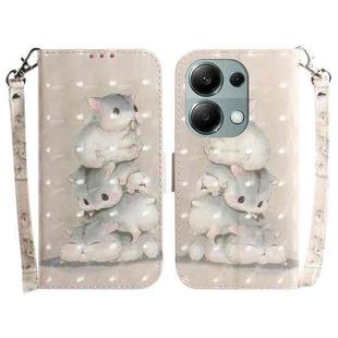 For Xiaomi Poco M6 Pro 4G 3D Colored Horizontal Flip Leather Phone Case(Squirrels)