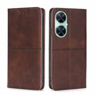 For Huawei Enjoy 60 Pro / nova 11i Cow Texture Magnetic Leather Phone Case(Dark Brown)