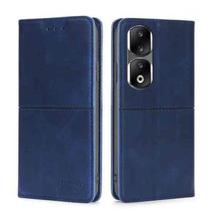 For Honor 90 Pro 5G Cow Texture Magnetic Leather Phone Case(Blue)