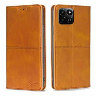 For Honor Play 60 Plus Cow Texture Magnetic Leather Phone Case(Light Brown)