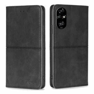 For Honor 200 Pro 5G Cow Texture Magnetic Leather Phone Case(Black)