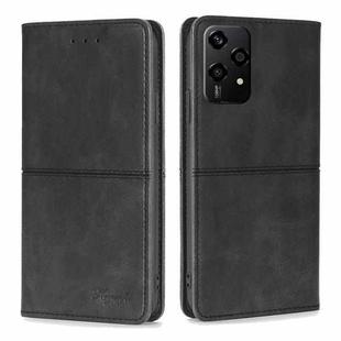 For Honor 200 Lite 5G Global Cow Texture Magnetic Leather Phone Case(Black)