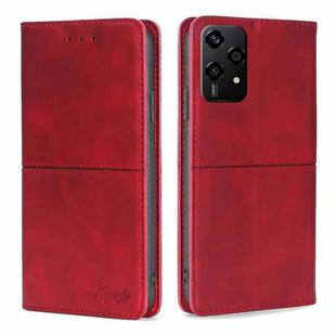 For Honor 200 Lite 5G Global Cow Texture Magnetic Leather Phone Case(Red)