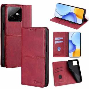 For Honor X60 GT 5G Cow Texture Magnetic Leather Phone Case(Red)