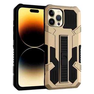 For iPhone 15 Pro Vanguard Warrior All Inclusive Double-color Phone Case(Gold)